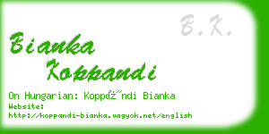 bianka koppandi business card